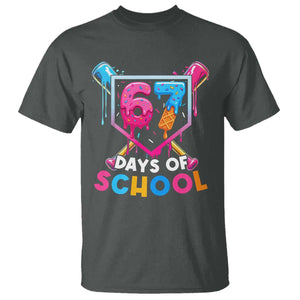 Funny 67 Days Of School Baseball Drip T Shirt Six Seven Meme Gen Alpha TS11 Dark Heather Print Your Wear