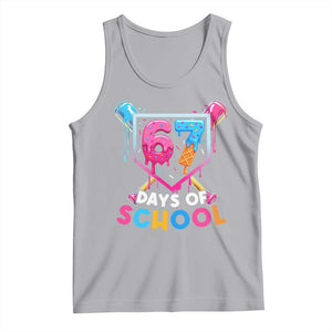 Funny 67 Days Of School Baseball Drip Tank Top Six Seven Meme Gen Alpha TS11 Athletic Heather Print Your Wear