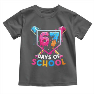 Funny 67 Days Of School Baseball Drip Toddler T Shirt Six Seven Meme Gen Alpha TS11 Dark Heather Print Your Wear