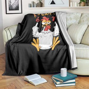 Funny F Caw F 67 Meme Throw Blanket Cartoon Chicken Six Seven Poultry Humor TS11 Print Your Wear