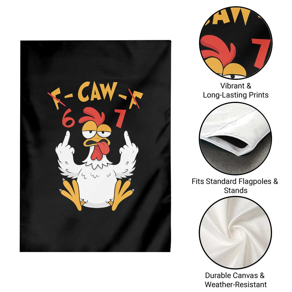 Funny F Caw F 67 Meme Garden Flag Cartoon Chicken Six Seven Poultry Humor TS11 Print Your Wear