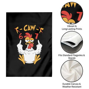 Funny F Caw F 67 Meme Garden Flag Cartoon Chicken Six Seven Poultry Humor TS11 Print Your Wear