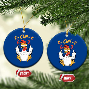 Funny F Caw F 67 Meme Ceramic Ornament Cartoon Chicken Six Seven Poultry Humor TS11 1pc Blue Print Your Wear