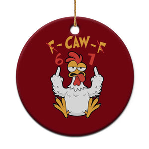 Funny F Caw F 67 Meme Ceramic Ornament Cartoon Chicken Six Seven Poultry Humor TS11 1pc Red Print Your Wear