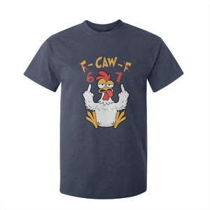 Funny F Caw F 67 Meme T Shirt For Kid Cartoon Chicken Six Seven Poultry Humor TS11 Navy Print Your Wear