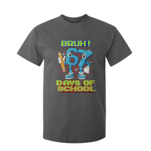 Funny Bruh 67 Days Of School T Shirt For Kid Six Seven Meme Pixel Game Gen Alpha TS11 Dark Heather Print Your Wear