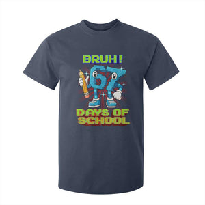 Funny Bruh 67 Days Of School T Shirt For Kid Six Seven Meme Pixel Game Gen Alpha TS11 Navy Print Your Wear