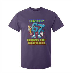 Funny Bruh 67 Days Of School T Shirt For Kid Six Seven Meme Pixel Game Gen Alpha TS11 Purple Print Your Wear