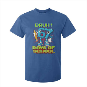 Funny Bruh 67 Days Of School T Shirt For Kid Six Seven Meme Pixel Game Gen Alpha TS11 Royal Blue Print Your Wear