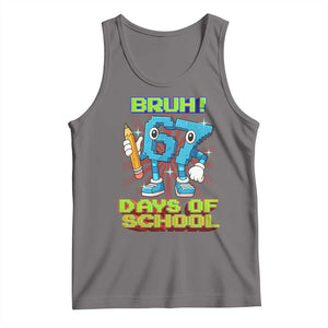 Funny Bruh 67 Days Of School Tank Top Six Seven Meme Pixel Game Gen Alpha TS11 Deep Heather Print Your Wear