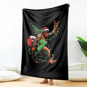 Funny Santa Bigfoot 67 Christmas Tree Xmas Lights Throw Blanket TS11 Print Your Wear