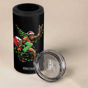 Funny Santa Bigfoot 67 Christmas Tree Xmas Lights 4 in 1 Can Cooler Tumbler - Print Your Wear