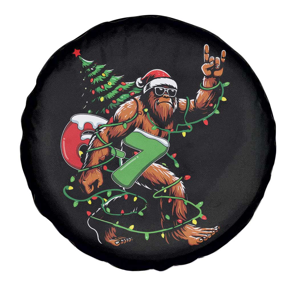 Funny Santa Bigfoot 67 Christmas Tree Xmas Lights Spare Tire Cover TS11 Print Your Wear