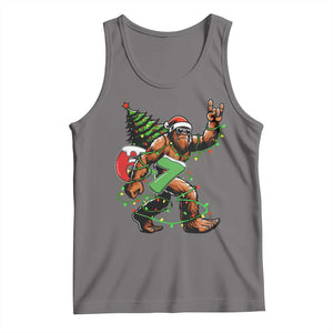 Funny Santa Bigfoot 67 Christmas Tree Xmas Lights Tank Top TS11 Deep Heather Print Your Wear