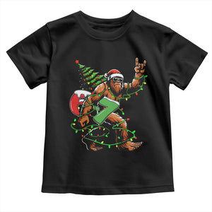 Funny Santa Bigfoot 67 Christmas Tree Xmas Lights Toddler T Shirt TS11 Black Print Your Wear