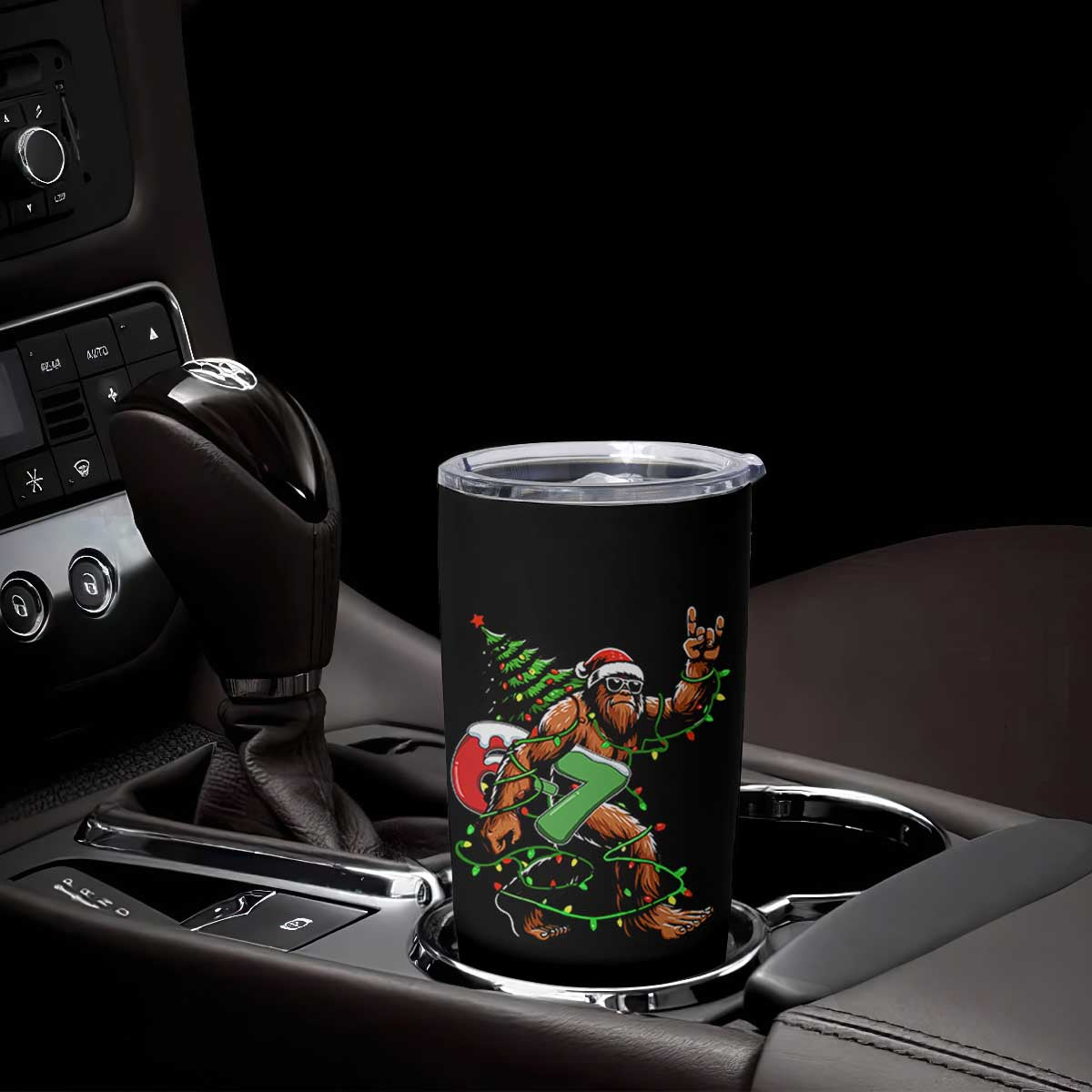 Funny Santa Bigfoot 67 Christmas Tree Xmas Lights Tumbler Cup TS11 Print Your Wear