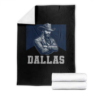 DFC Game Day Throw Blanket Blue Star Football Game Sport Lover TS11 Black Print Your Wear