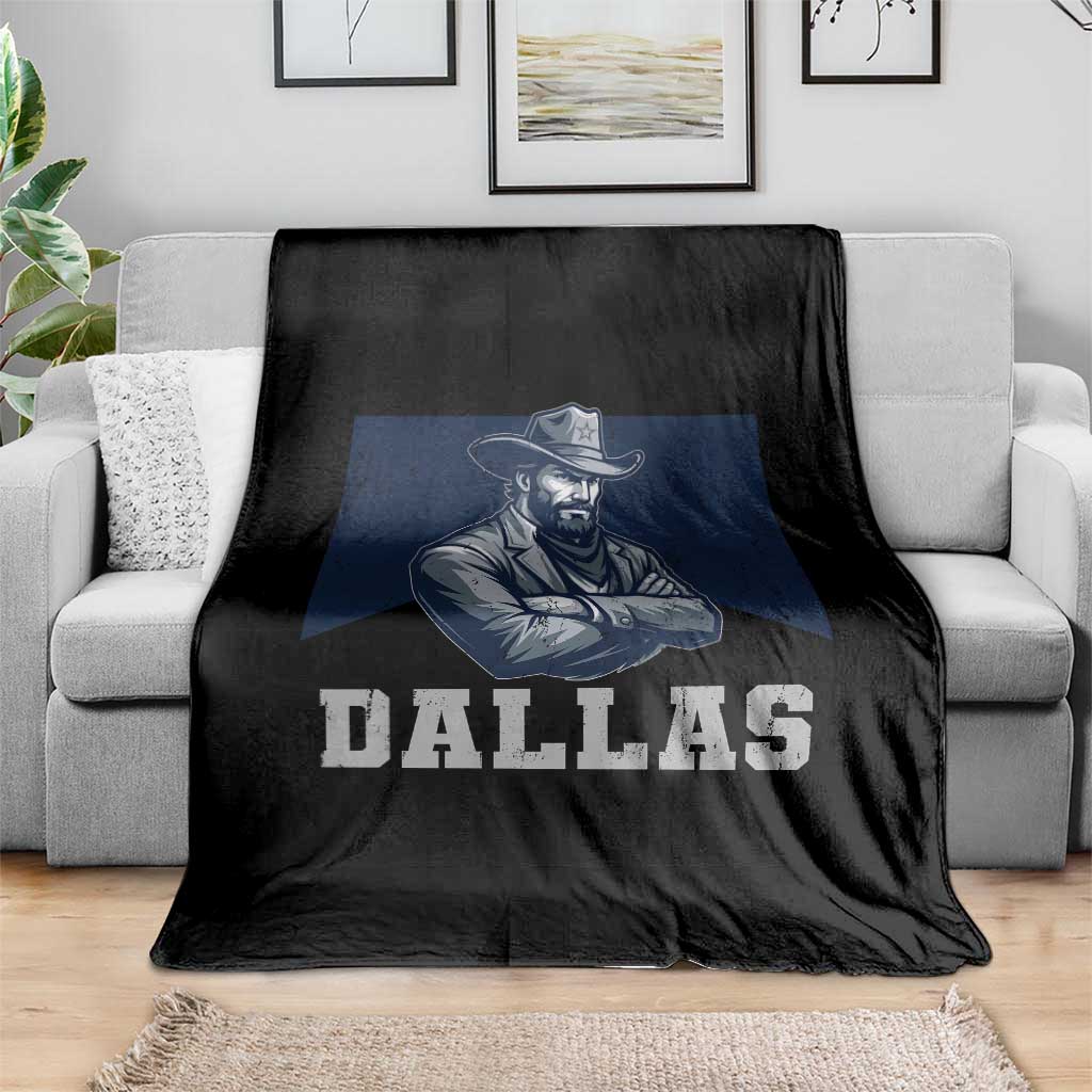 DFC Game Day Throw Blanket Blue Star Football Game Sport Lover TS11 Print Your Wear