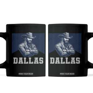 DFC Game Day Coffee Mug Blue Star Football Game Sport Lover TS11 Black Print Your Wear