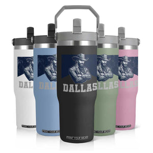 DFC Game Day Flip Straw Tumbler Blue Star Football Game Sport Lover TS11 Print Your Wear
