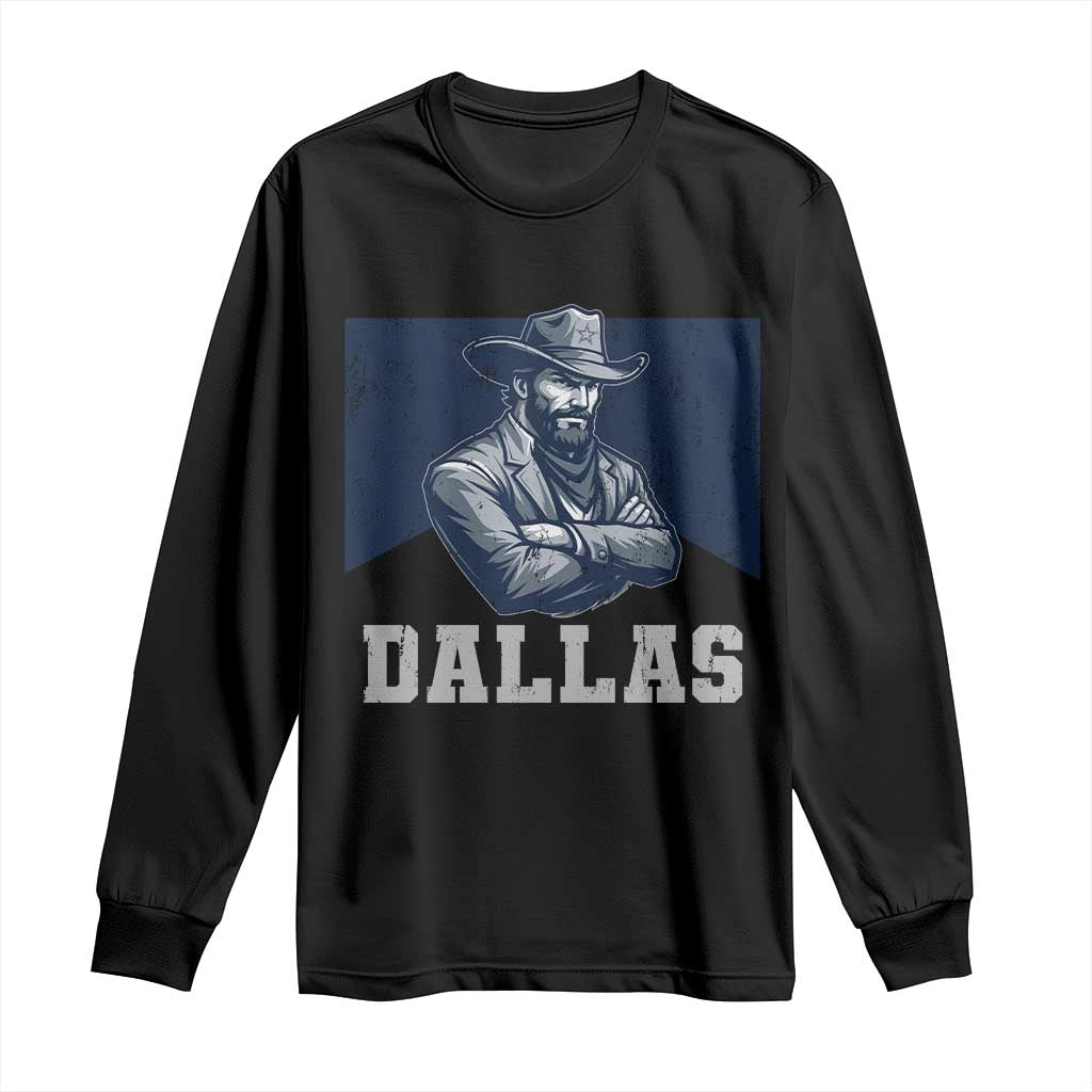 DFC Game Day Long Sleeve Shirt Blue Star Football Game Sport Lover TS11 Black Print Your Wear
