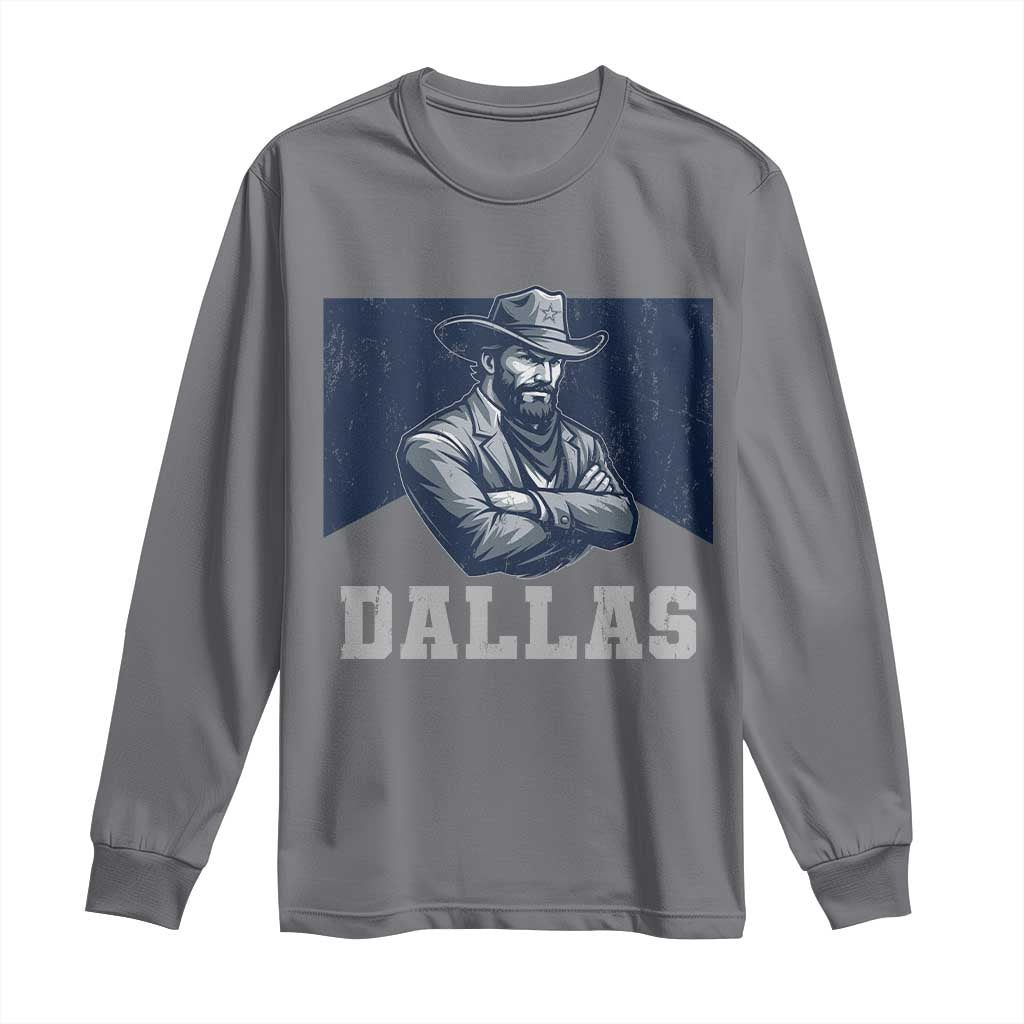 DFC Game Day Long Sleeve Shirt Blue Star Football Game Sport Lover TS11 Charcoal Print Your Wear