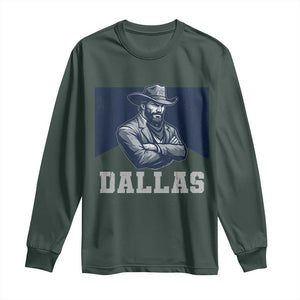 DFC Game Day Long Sleeve Shirt Blue Star Football Game Sport Lover TS11 Dark Forest Green Print Your Wear