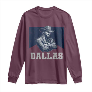 DFC Game Day Long Sleeve Shirt Blue Star Football Game Sport Lover TS11 Maroon Print Your Wear