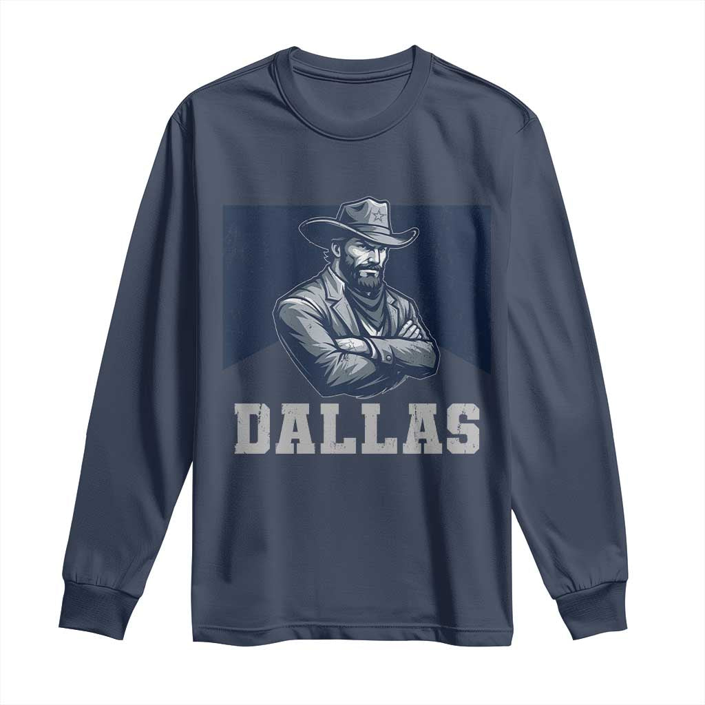 DFC Game Day Long Sleeve Shirt Blue Star Football Game Sport Lover TS11 Navy Print Your Wear