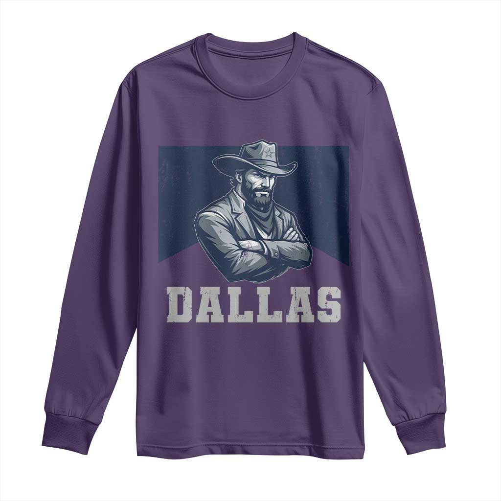 DFC Game Day Long Sleeve Shirt Blue Star Football Game Sport Lover TS11 Purple Print Your Wear