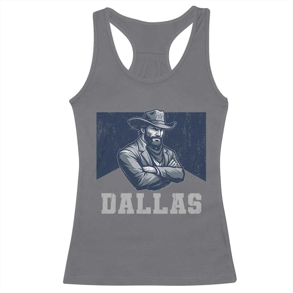 DFC Game Day Racerback Tank Top Blue Star Football Game Sport Lover TS11 Charcoal Print Your Wear