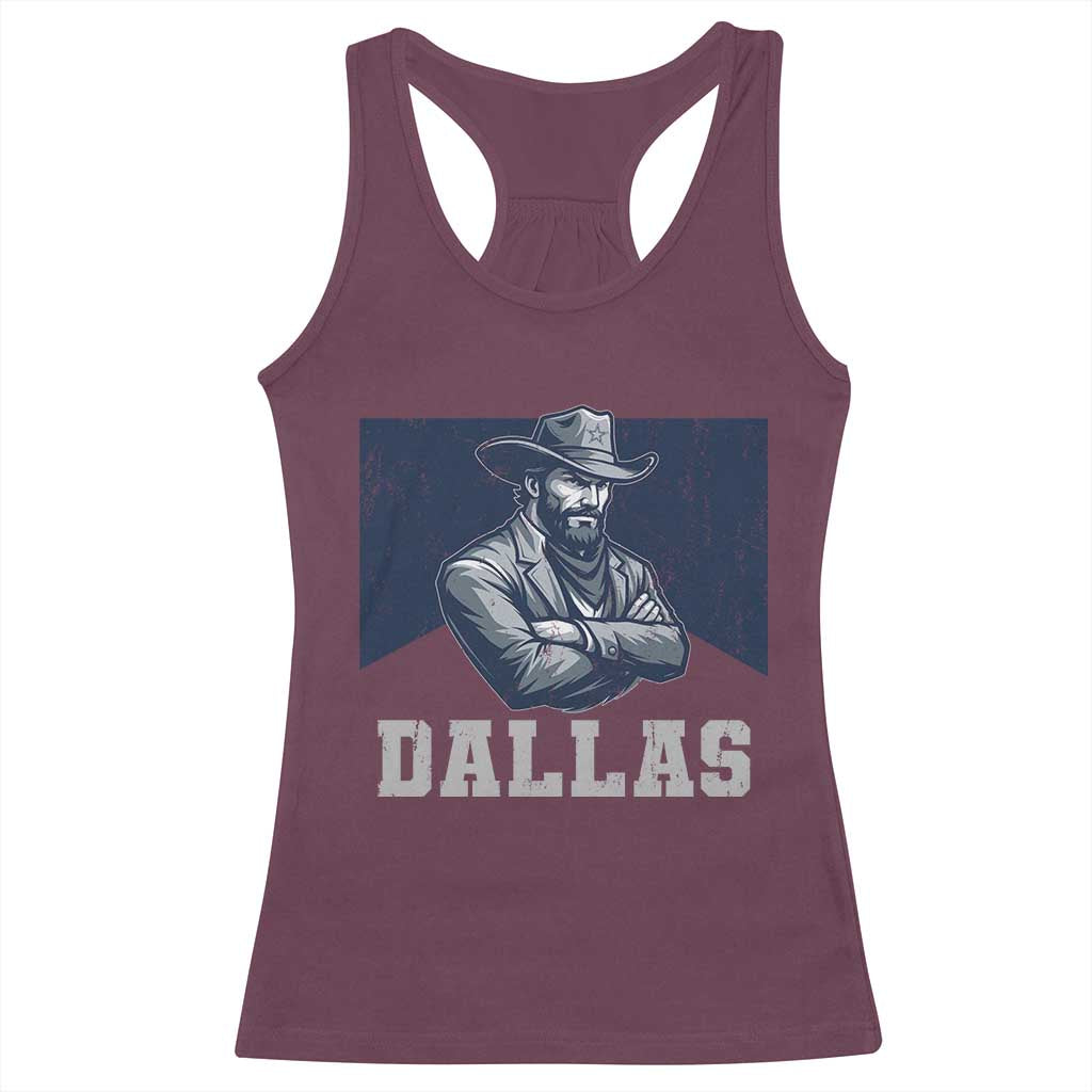 DFC Game Day Racerback Tank Top Blue Star Football Game Sport Lover TS11 Maroon Print Your Wear