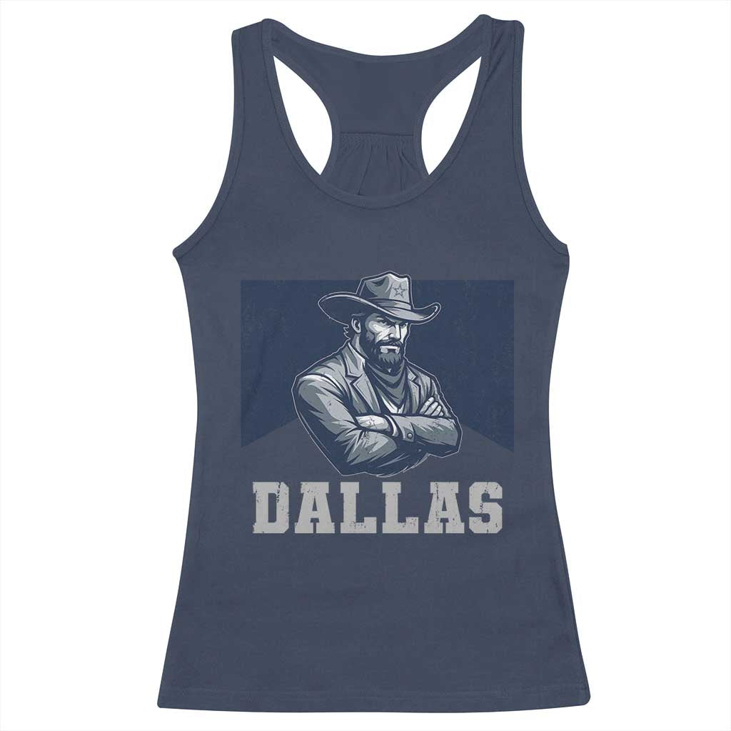 DFC Game Day Racerback Tank Top Blue Star Football Game Sport Lover TS11 Navy Print Your Wear