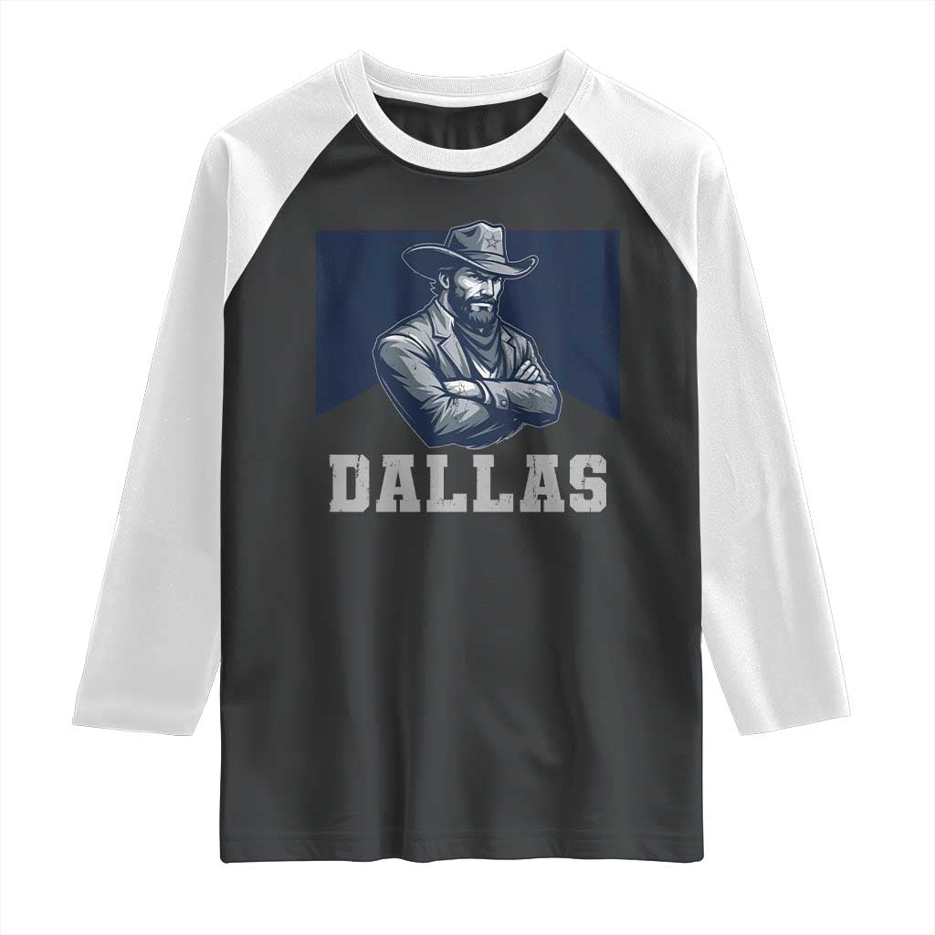 DFC Game Day Raglan Shirt Blue Star Football Game Sport Lover TS11 Black White Print Your Wear