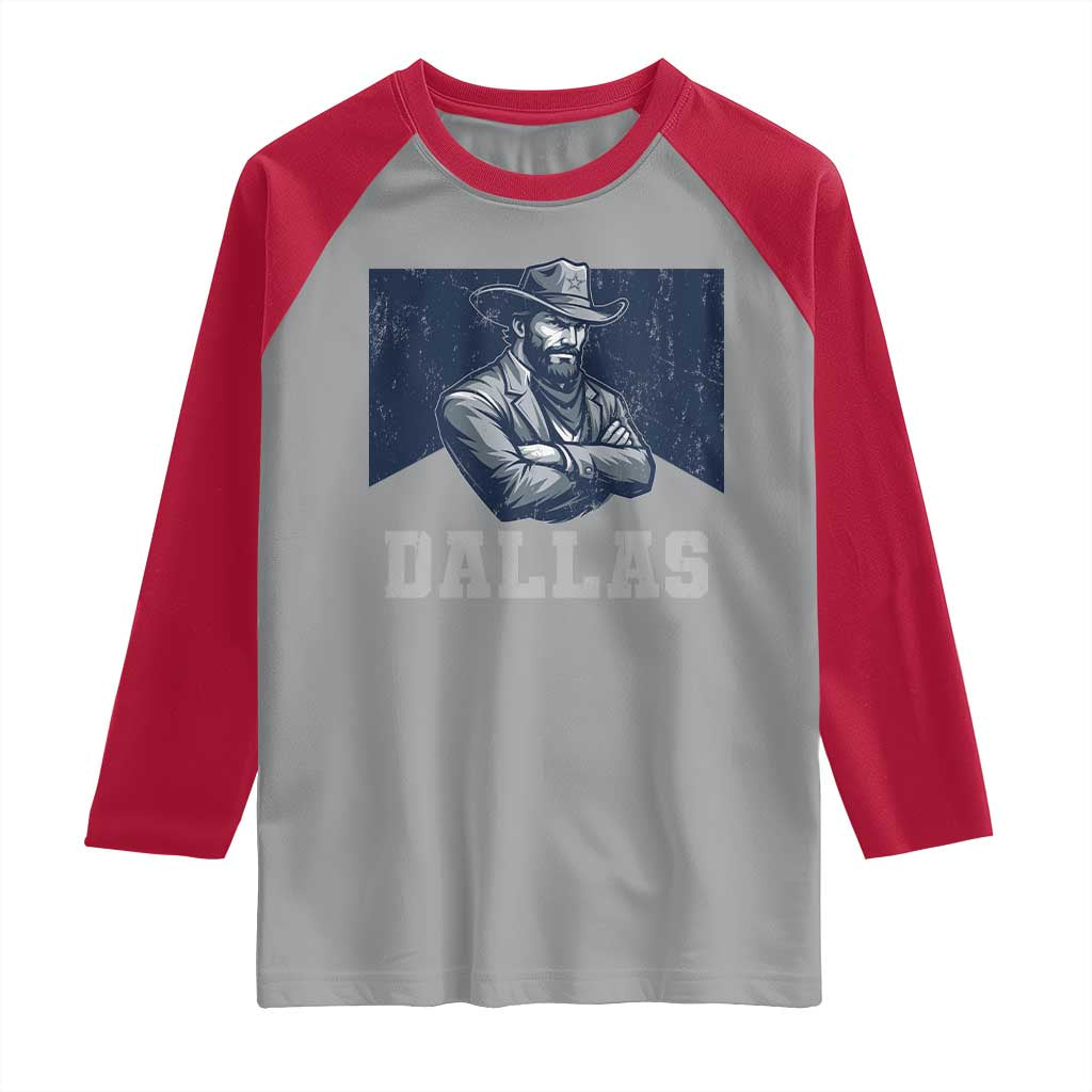 DFC Game Day Raglan Shirt Blue Star Football Game Sport Lover TS11 Sport Gray Red Print Your Wear