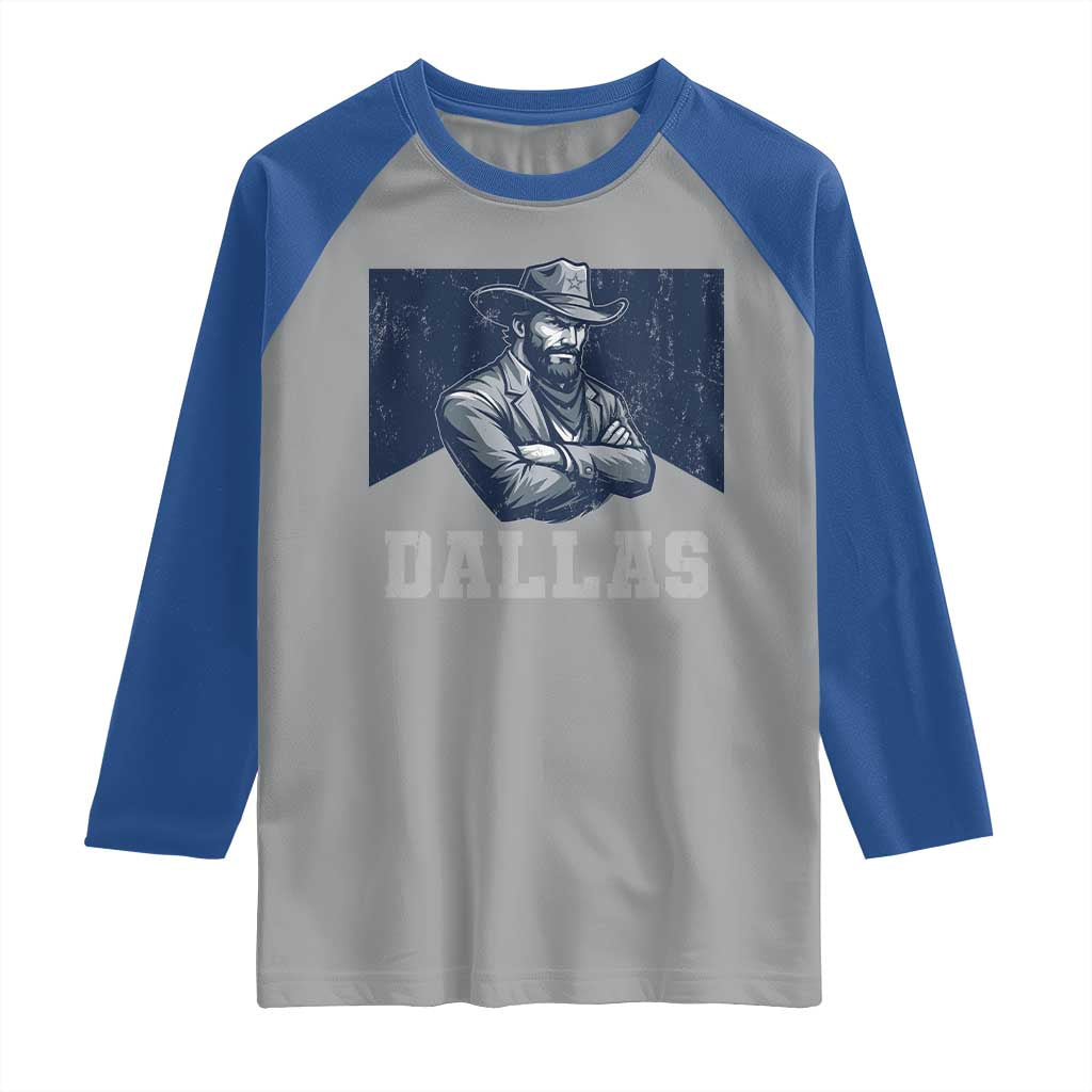 DFC Game Day Raglan Shirt Blue Star Football Game Sport Lover TS11 Sport Gray Royal Print Your Wear