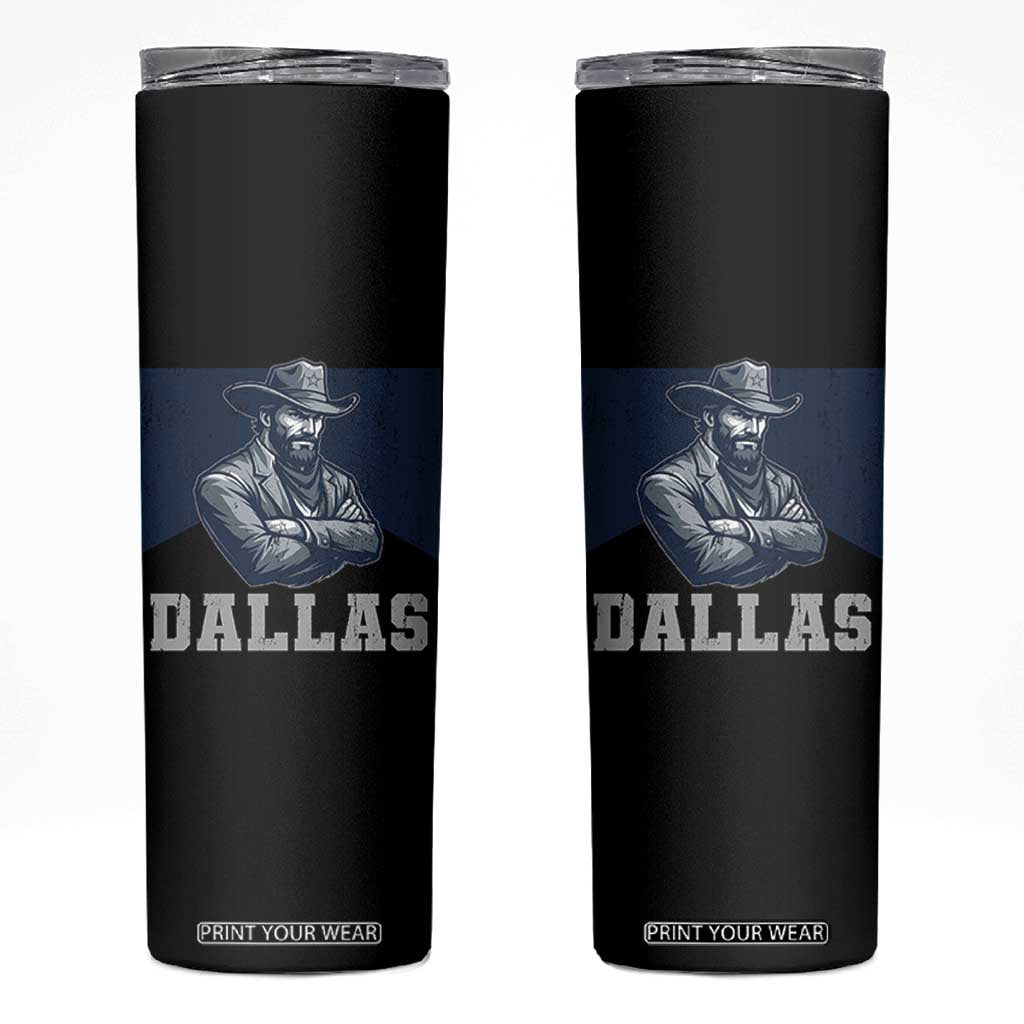 DFC Game Day Skinny Tumbler Blue Star Football Game Sport Lover TS11 Black Print Your Wear