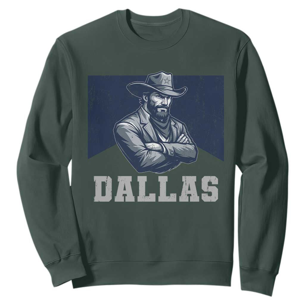 DFC Game Day Sweatshirt Blue Star Football Game Sport Lover TS11 Dark Forest Green Print Your Wear