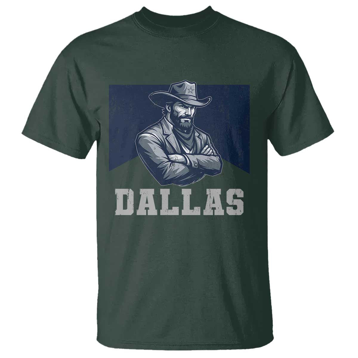 DFC Game Day T Shirt Blue Star Football Game Sport Lover TS11 Dark Forest Green Print Your Wear