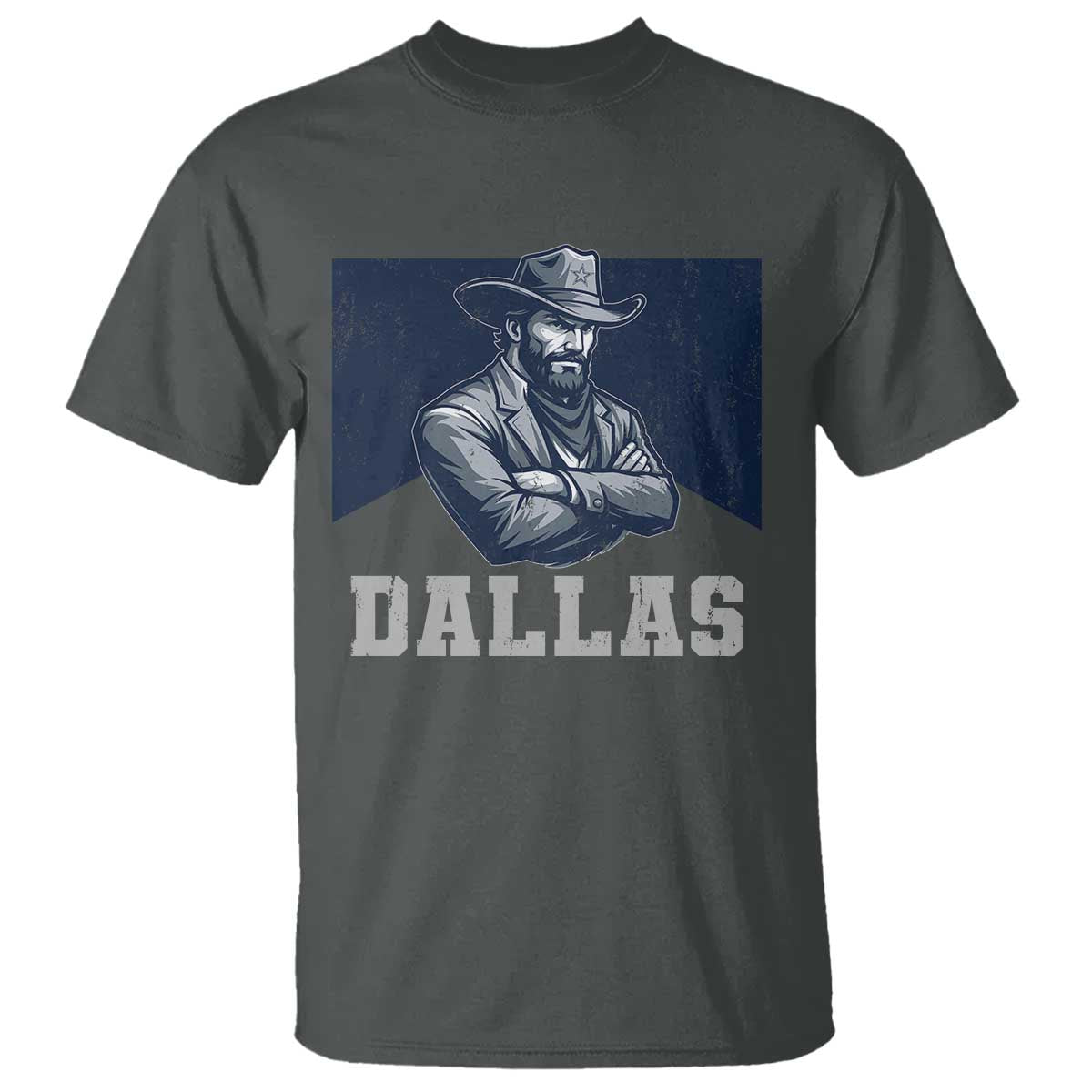DFC Game Day T Shirt Blue Star Football Game Sport Lover TS11 Dark Heather Print Your Wear