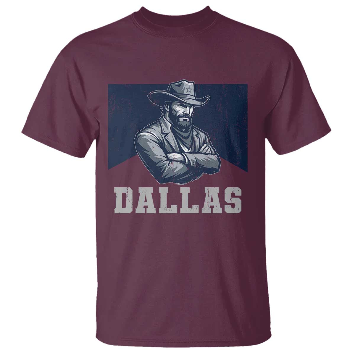 DFC Game Day T Shirt Blue Star Football Game Sport Lover TS11 Maroon Print Your Wear