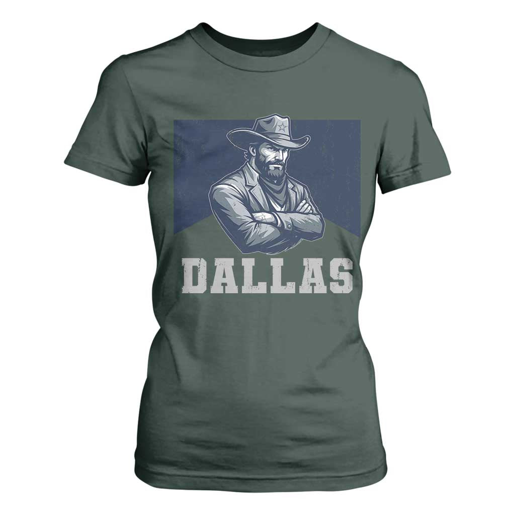 DFC Game Day T Shirt For Women Blue Star Football Game Sport Lover TS11 Dark Forest Green Print Your Wear