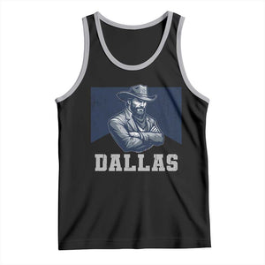 DFC Game Day Tank Top Blue Star Football Game Sport Lover TS11 Black Athletic Heather Print Your Wear