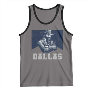 DFC Game Day Tank Top Blue Star Football Game Sport Lover TS11 Deep Heather Black Print Your Wear
