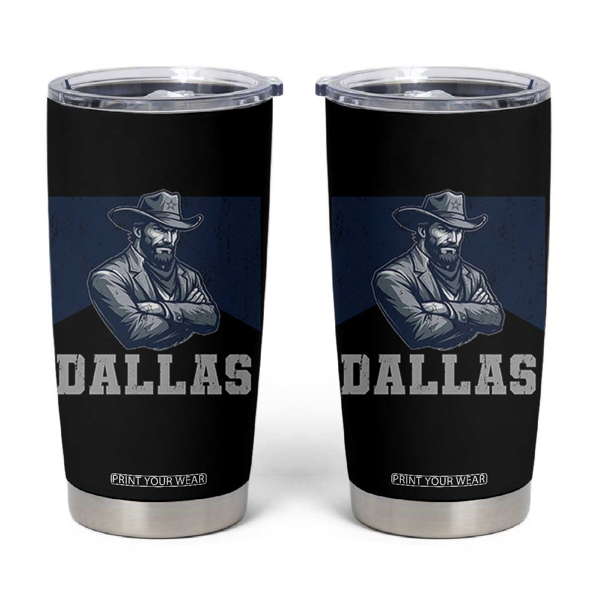 DFC Game Day Tumbler Cup Blue Star Football Game Sport Lover TS11 Black Print Your Wear