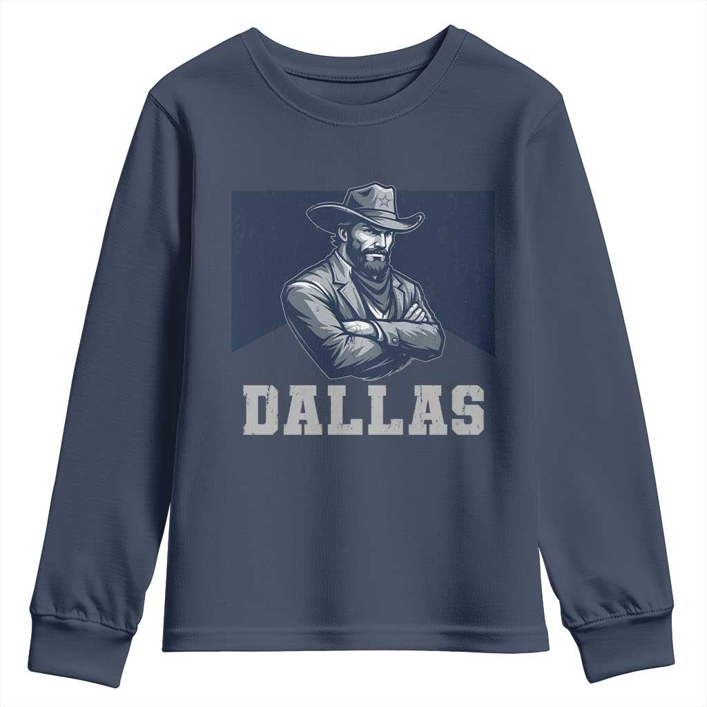 DFC Game Day Youth Sweatshirt Blue Star Football Game Sport Lover TS11 Navy Print Your Wear