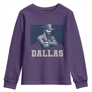 DFC Game Day Youth Sweatshirt Blue Star Football Game Sport Lover TS11 Purple Print Your Wear