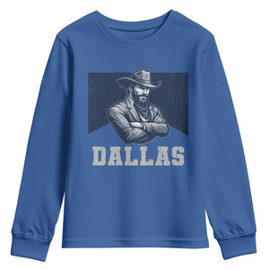 DFC Game Day Youth Sweatshirt Blue Star Football Game Sport Lover TS11 Royal Blue Print Your Wear