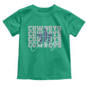 DFC Game Day Toddler T Shirt Blue Star Football Lover Faux Glitter TS11 Irish Green Print Your Wear