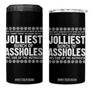 Funny Christmas Vacation Jolliest Bunch Of Assholes 4 in 1 Can Cooler Tumbler Xmas Movie TS11 One Size: 16 oz Black Print Your Wear